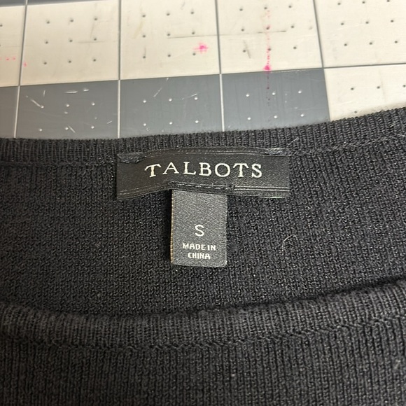Talbots Black Sweater with Juliette Sleeves Size Small - Picture 4 of 7